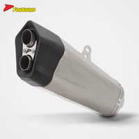 New Condition Universal Black Spray Paint Stainless Steel 51Mm Caliber Motorcycle Exhaust Muffler Fit MT03 450SR MT09 Z400 CB400