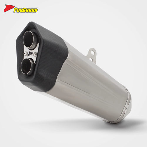 New Condition Universal Black Spray Paint Stainless Steel 51Mm Caliber Motorcycle Exhaust Muffler Fit MT03 450SR MT09 Z400 CB400