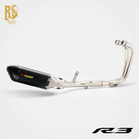 New Condition Stainless Steel 51Mm Exhaust Pipe for Yamaha R3 Exhaust Motorcycle Modified Carbon Fiber Side Whole Section