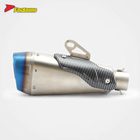 Universal Motorcycle Modified V4 Carbon Fiber Exhaust Pipe Tail Section New Condition Compatible with RSV4 V4 V2 675 752S