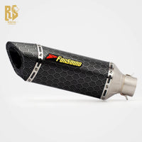 RS for Motorcycle Exhaust System Single-Hole Modified Exhaust Pipe for Motorcycle Fits CBR650 ZX-4R CB400F 650NK RS660 R6