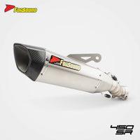 New FORSOUND Silver Stainless Steel TSS Frosted Mid-Tail Section Exhaust Pipe for 450SR/NK Motorcycle