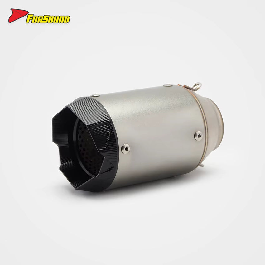 Carbon Fiber 51Mm AR Coke Can Embossed Tail Section Exhaust Pipe Universal Motorcycle Pipe