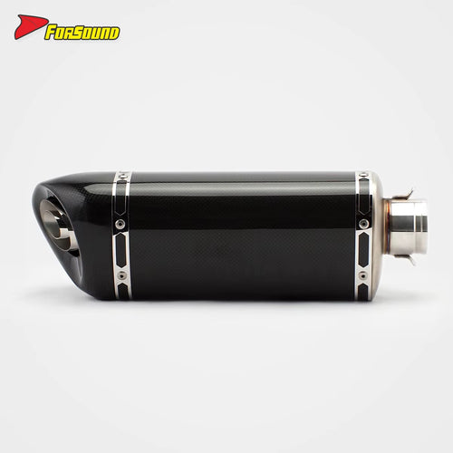 New Universal FORSOUND 51Mm Diameter K11 AK Style Carbon Fiber Floral Pattern Exhaust Matte Finish Removable Baffle Improved