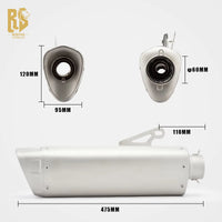 RS for Motorcycle Exhaust Pipe Tail Section Modified R1 Stainless Steel 51/60Mm Caliber Competitive Street Mountain Running New