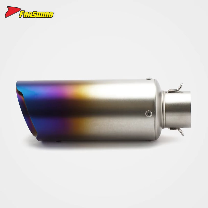Stainless Steel 51Mm Car Mouth Young Lion End Can Exhaust Pipe Universal Motorcycle Pipe