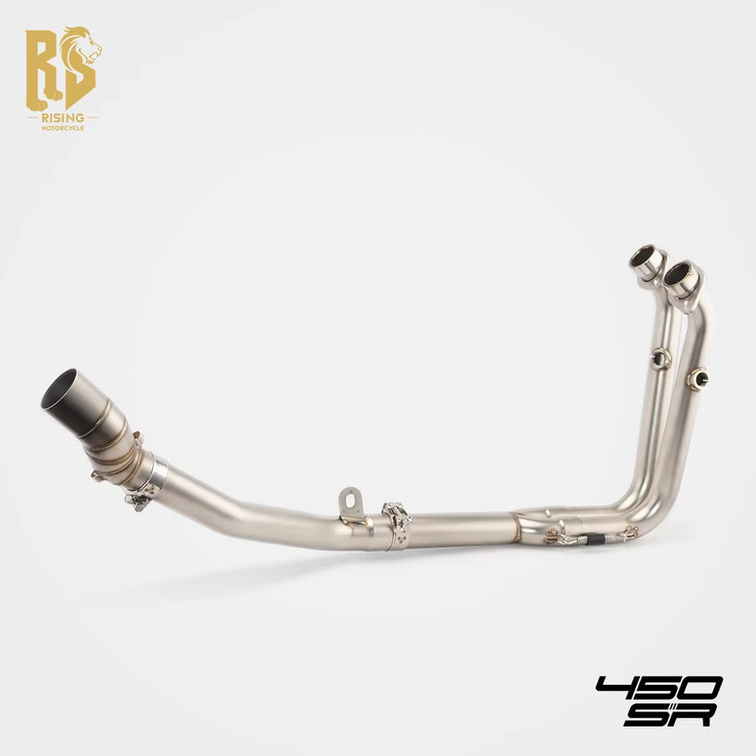 Stainless Steel Front and Middle Exhaust Pipe for Motorcycle CFMOTO 450SR/NK