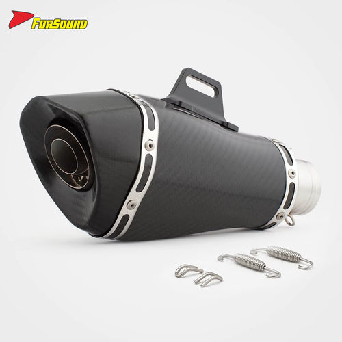 Universal Modified Exhaust Pipe Motorcycle Stainless Steel Carbon Fiber Short Oblique Hexagonal Tail Section Carbon Ak