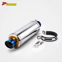 Stainless Steel Carbon Fiber 51Mm over Retro End Can Exhaust Pipe for Universal Motorcycle Pipe