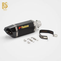 RS Locomotive Carbon Fiber Exhaust Pipe 51Mm Universal Short Hexagonal Hole Tail Section New Compatible ZX-6R502C Ktm390Z400