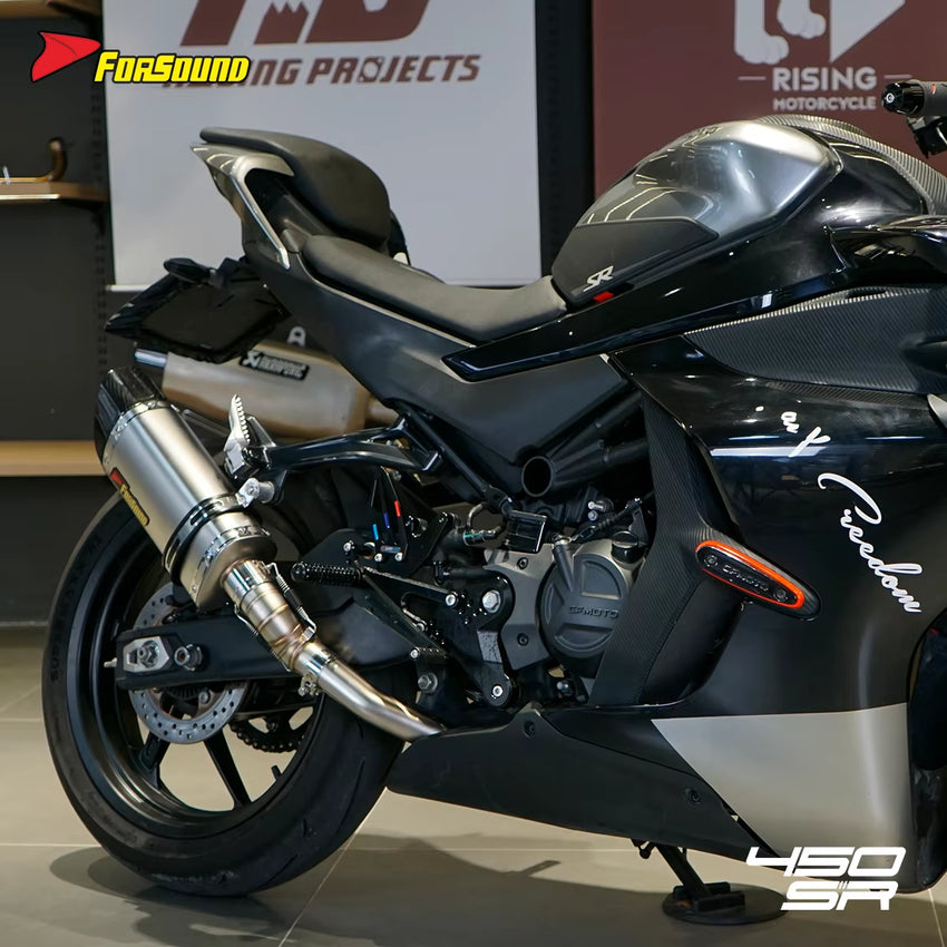 FORSOUND for 450SR/NK Full Exhaust Pipe K10 Stainless Steel Carbon Fiber Retrofit/Upgrade Condition New