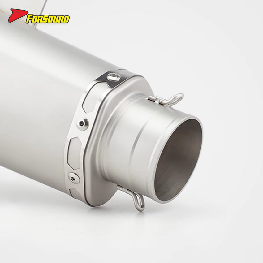 For ADV 350 Extended Slanted Hexagonal Mid-Rear Section Stainless Steel Exhaust Deep Sport Note 2024-2025 Model FORSOUND