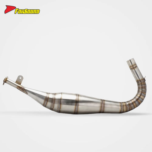 FORSOUND Stainless Steel 2-Stroke Race Bike DIY Flat-Neck Exhaust System Custom Modification for TZR125 Kawasaki S3