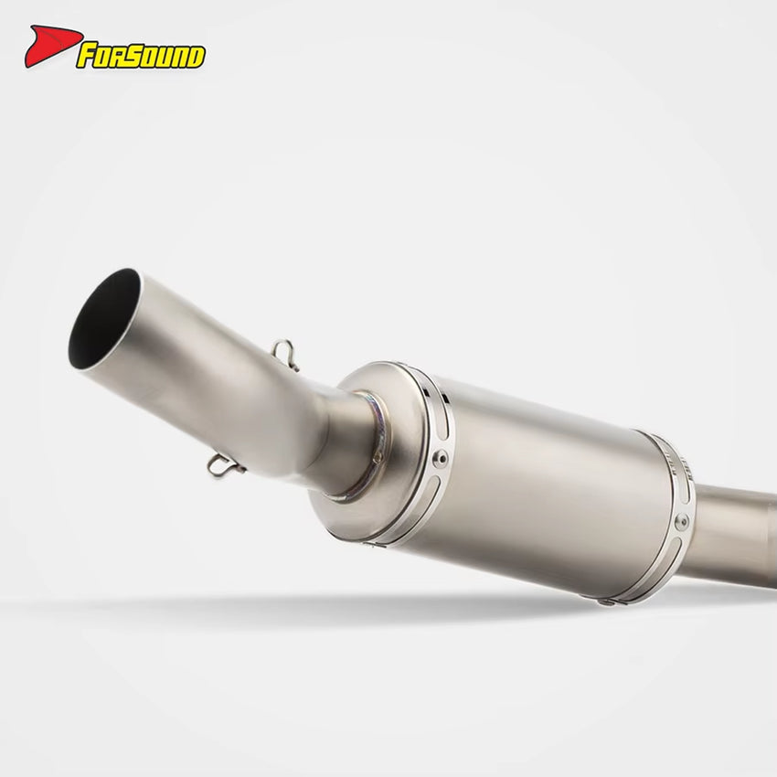 New for Trident 660 2020-2025 Stainless Steel Front Middle & Carbon Fiber Rear Exhaust Pipes Retrofit/Upgrade Compatible
