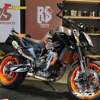 New Forsound/Sound CF800NK/KTM790/890 Integrated Stainless Steel Black Mid-Tail Exhaust Pipe Motorcycles Retrofit/Upgrade 1 Year