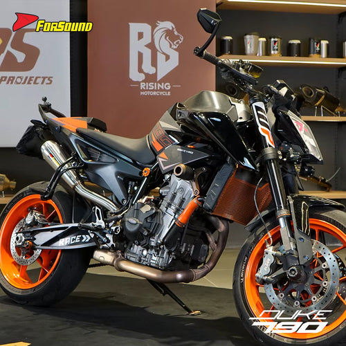New Forsound/Sound CF800NK/KTM790/890 Integrated Stainless Steel Black Mid-Tail Exhaust Pipe Motorcycles Retrofit/Upgrade 1 Year