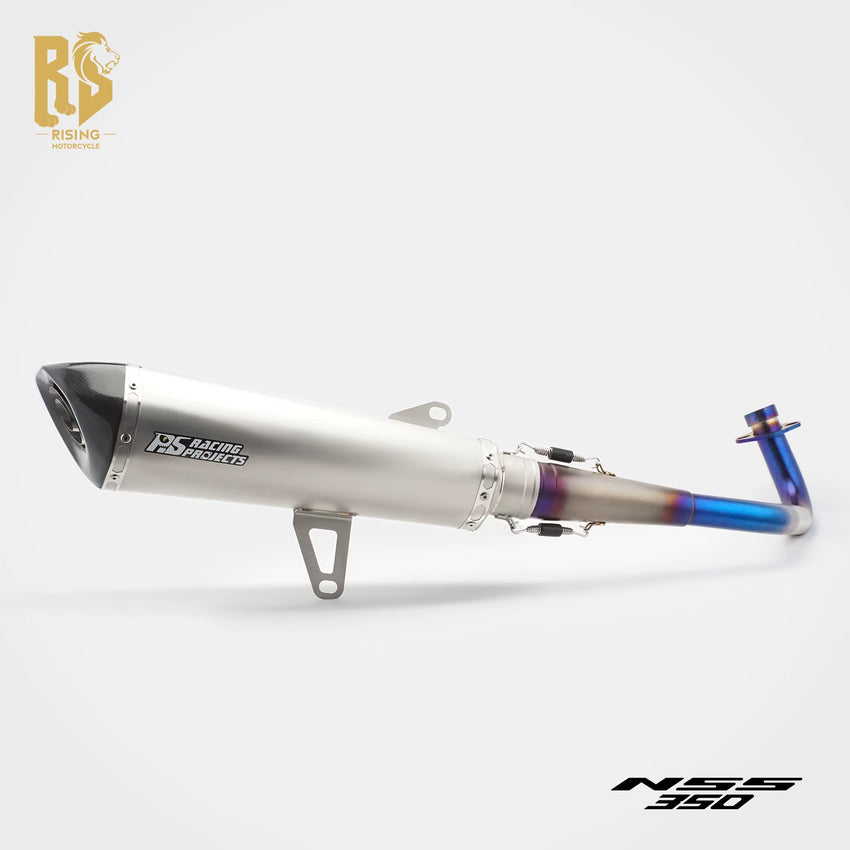 FOR Honda Forza 350 Exhaust 2020-2025 NSS350 Extended Slant Hexagon round Hole Full Exhaust System Stainless Steel