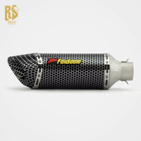 RS for Motorcycle Exhaust System Single-Hole Modified Exhaust Pipe for Motorcycle Fits CBR650 ZX-4R CB400F 650NK RS660 R6