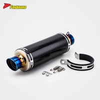 Stainless Steel Carbon Fiber 51Mm Universal Blued over Pipe Exhaust Pipe for Motorcycle