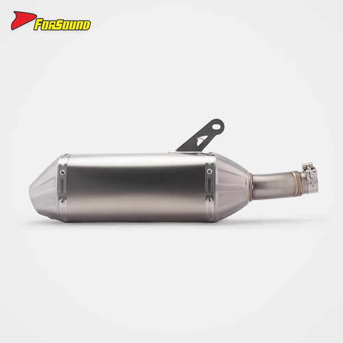 For CFMOTO 450Mt Fit 2023-2025 Mid-Tail Integrated Exhaust Pipe Slip-On Muffler Adventure Touring SS&TI Cfmoto 450Mt Exhaust