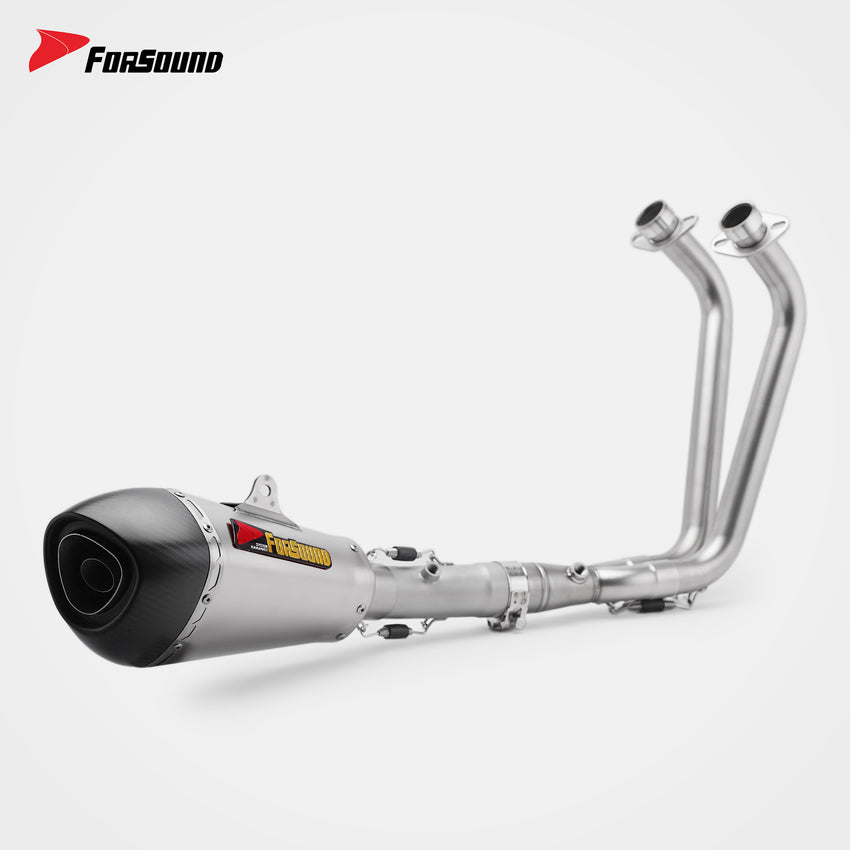 FORSOUND ท่อไอเสีย Yamaha MT07 ออกใต้ท้อง Alpha Full System สแตนเลส รุ่นปี 2014-2026 รองรับ O2 Sensor