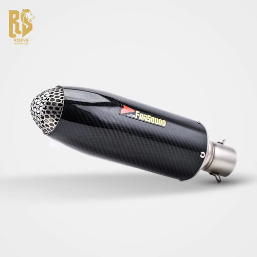 Stainless Steel Carbon Fiber 51Mm Exhaust End Can for Universal Motorcycle 51Mm Pipe