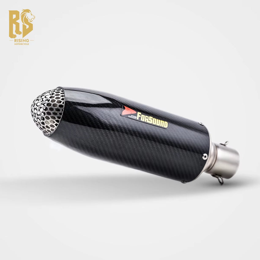 Stainless Steel Carbon Fiber 51Mm Exhaust End Can for Universal Motorcycle 51Mm Pipe