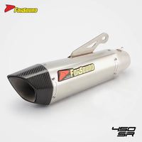 New FORSOUND Silver Stainless Steel TSS Frosted Mid-Tail Section Exhaust Pipe for 450SR/NK Motorcycle