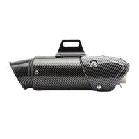 RS Original Black Carbon Fiber Stainless Steel Muffler Exhaust Pipe Universal New Placement Retrofit Upgrade Motorcycles