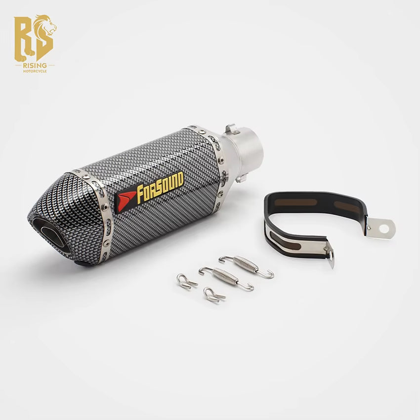 RS Locomotive Modified 51Mm Universal Exhaust Pipe Short Hexagonal Single Hole Tail Section NINJA400 CBR650R RC3