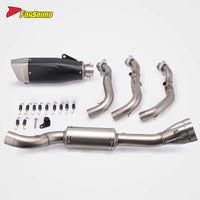 Trident660 2021-2024 Blade OEM Rear Carbon Fiber Exhaust New Compatible Retrofit/Upgrade Right Pipe Black Silver Stainless Steel