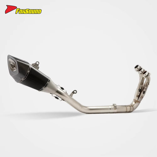 For ZONTES 703RR Carbon Fiber Full Straight Exhaust System Dominator-Style Zontes 703Rr Tail Exhaust with Oxygen Sensor OEM&ODM