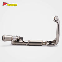 For 675NK 675SR Crown Spiral Underfloor Full Exhaust System Stainless Steel Dual Oxygen Sensor Power Enhancement Sound Tuning