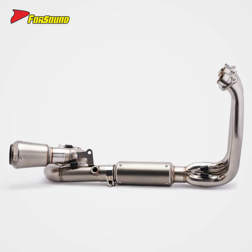 For 675NK 675SR Crown Spiral Underfloor Full Exhaust System Stainless Steel Dual Oxygen Sensor Power Enhancement Sound Tuning