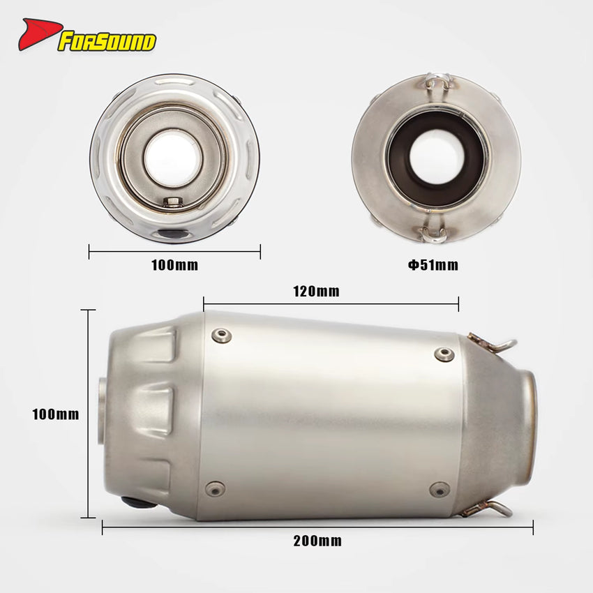 Stainless Steel 51Mm Full Motorcycle Exhaust System Yamaha R3 Exhaust ODM&OEM