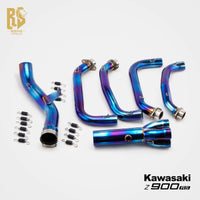 RS Original Forsound/Sound Motorcycle Exhaust Pipe Kawasaki Z900RS Roasted Blue 60Mm New Modified Front Middle Section Titanium