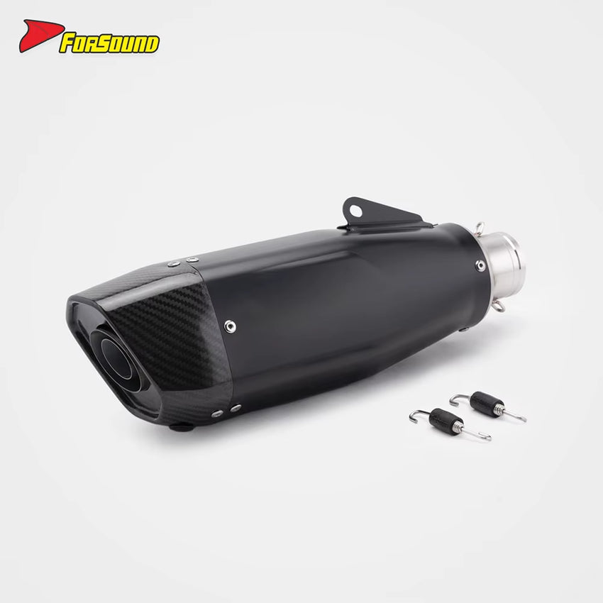 New for Trident660 2021-2024 Right Blade Carbon Fiber Exhaust System Black Body Full Stainless Steel Retrofit/Upgrade Mouth