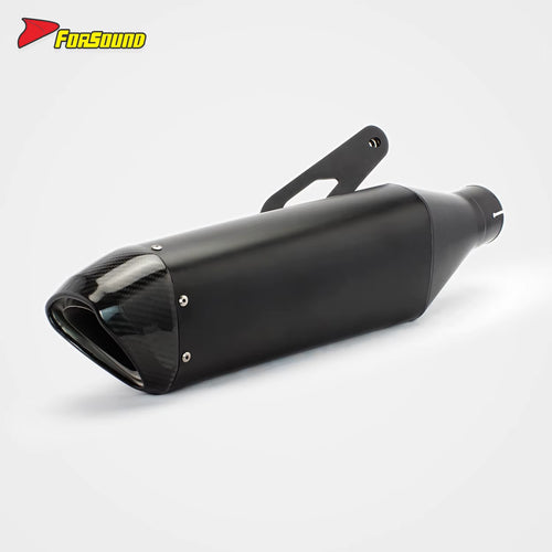 FORSOUND S1000RR 2010 Carbon Fiber Stainless Steel Universal Fit Exhaust System New Puppy Pro Style Muffler Dual Motorcycle