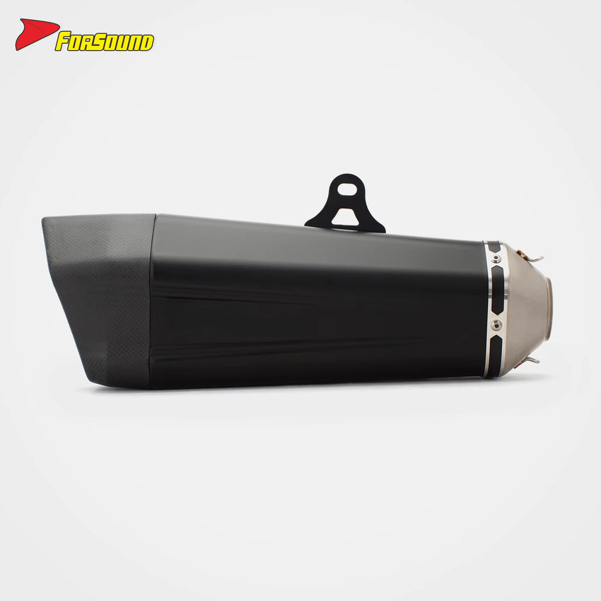 New Condition Universal Black Spray Paint Stainless Steel 51Mm Caliber Motorcycle Exhaust Muffler Fit MT03 450SR MT09 Z400 CB400