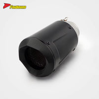 FORSOUND Universal 51Mm Diameter Slip-On Stainless Steel Slanted Tip Ar-Style Exhaust Black Body & Tip Improved Power Response