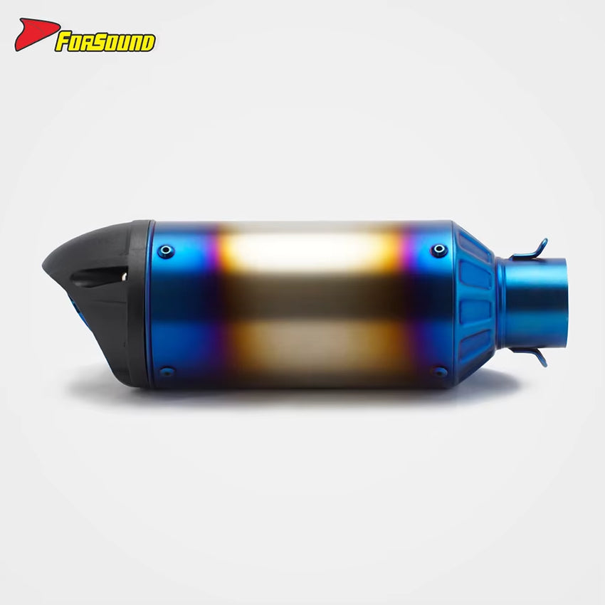Universal 51Mm Locomotive Style Stainless Steel Motorcycle Modified End Can Slip-On for Zx-4R NINJA400 800Nk CB500 R3 MT07 OEM