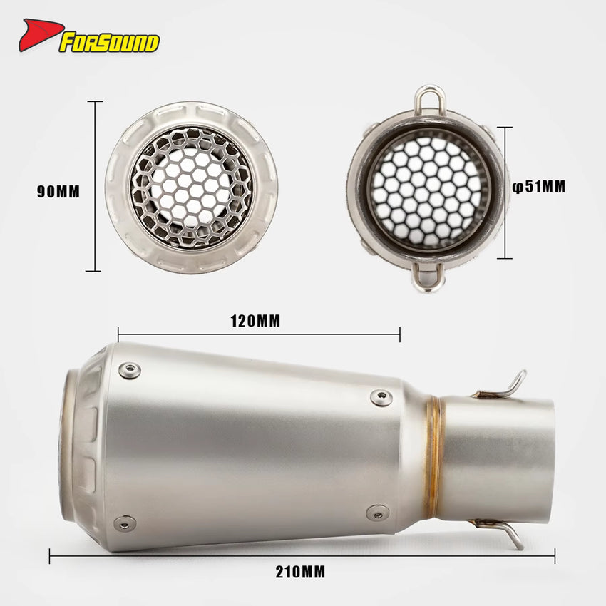 Stainless Steel 51Mm Exhaust Full Motorcycle Exhaust System Yamaha R3 Exhaust Mt25 ODM OEM