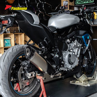 FORSOUND 675 R1-Style Heat Shield Aftermarket Stainless Steel Carbon Fiber Full Exhaust AK Model Direct Bolt-On Installation