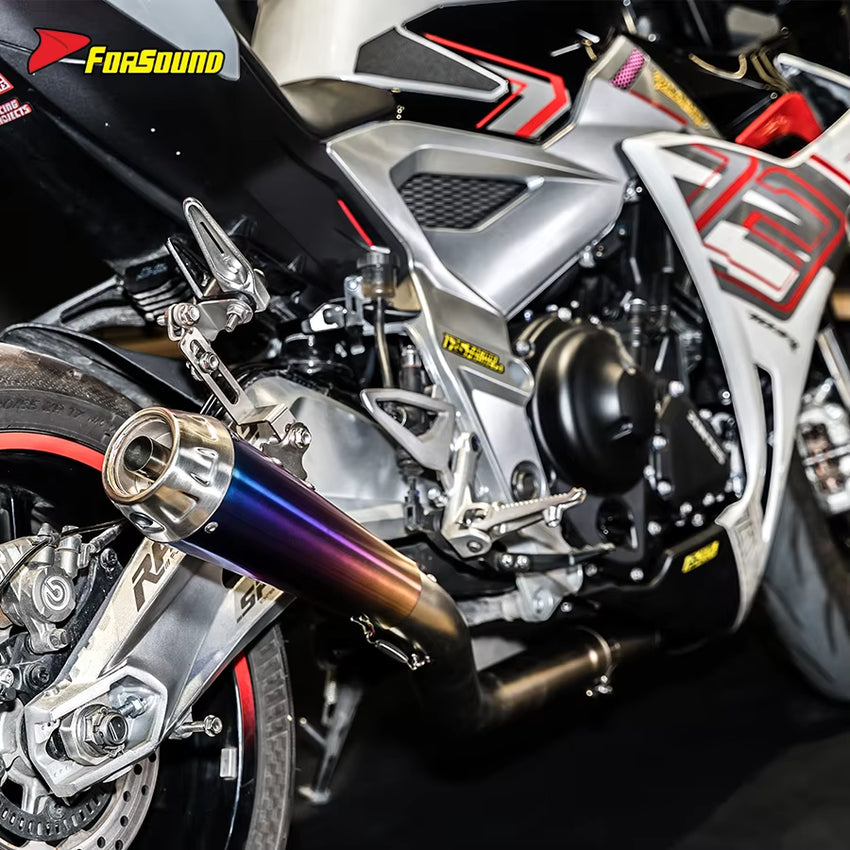 For Zontes 703RR Full Side-Exit Motorcycle Exhaust System Oxygen Sensor Support Pattern Customization Escape Zontes 703Rr OEM