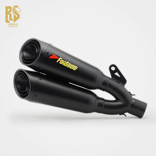 RS Original Universal Modified Exhaust Pipe for Motorcycles Roasted Blue Black Body Frosted Stainless Steel SC Gemini Tail New