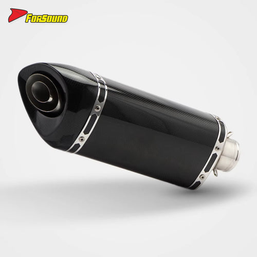 New Universal FORSOUND 51Mm Diameter K11 AK Style Carbon Fiber Floral Pattern Exhaust Matte Finish Removable Baffle Improved
