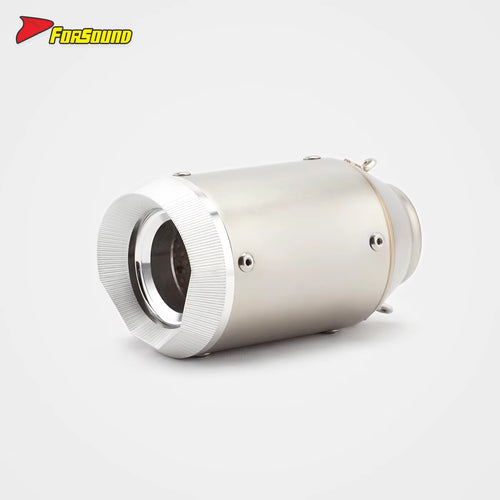 RS Original Forsound/Sound New Universal Stainless Steel Silver Exhaust Pipe Tail Section 51Mm