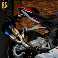 RS Original Universal Modified Exhaust Pipe for Motorcycles Roasted Blue Black Body Frosted Stainless Steel SC Gemini Tail New