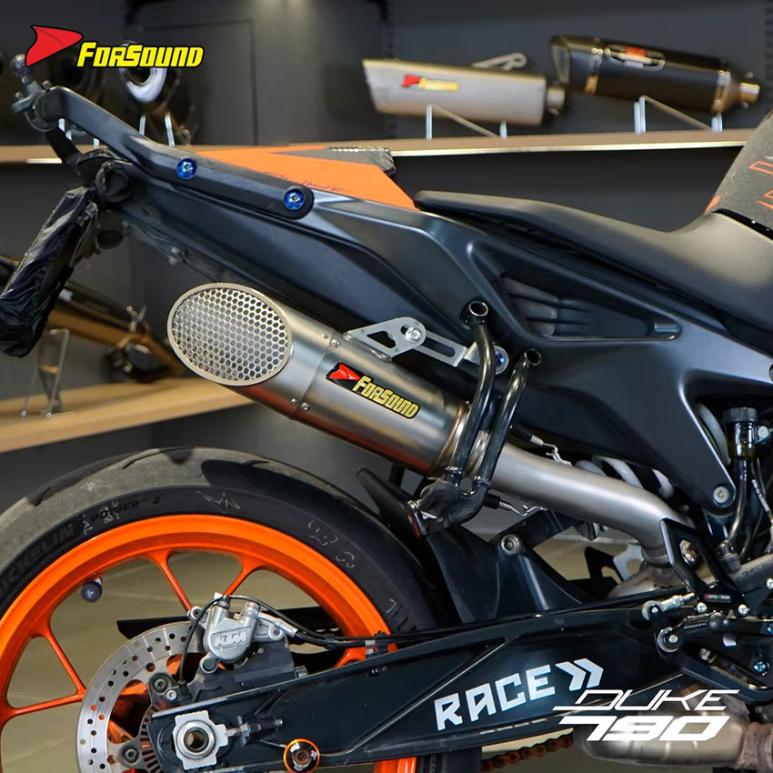 Stainless Steel Carbon Fiber Mid-Tail Exhaust Pipe for KTM790/890 Motorcycles New Condition Catalytic Converter