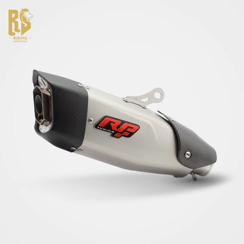 RS Original Universal Modified Motorcycle Exhaust Pipe Pioneer Carbon Fiber Cover Tail Section 51Mm Diameter Stainless Steel